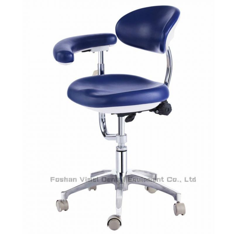 Dental Chair PU Leather Dentist Stool with Armrest