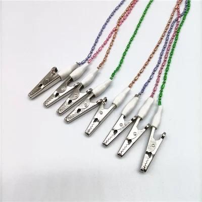 Dental Metal Ball Chains Autoclavable Necklace Clip Bibs