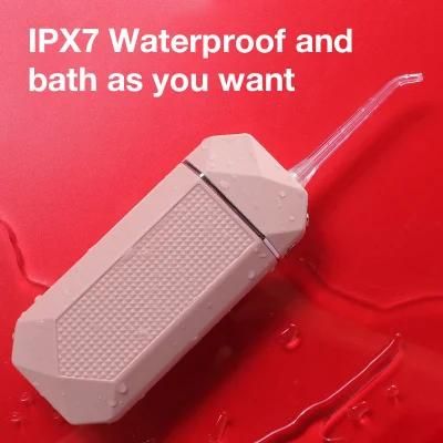 Portable Rechargeable Ipx7 Waterproof 3 Modes Teeth Cleaner with Detachable Water Tank Water Flosser
