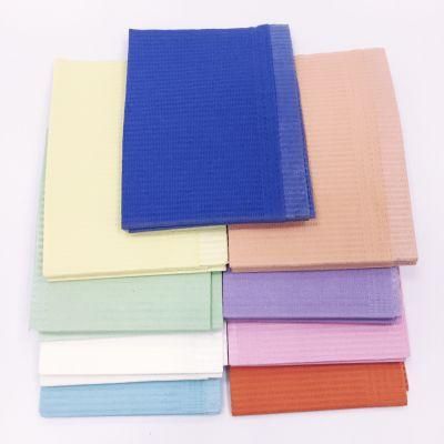 Waterproof Colorful Disposable 3ply Dental Bibs