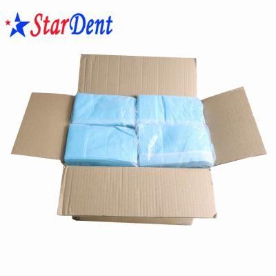 Dental Material 3 Ply Waterproof Disposable Dental Bib Colorful Polygard Dental Bib