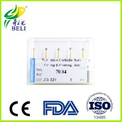 Dental Milling Burs Gold Tc Bur Fit for Zirkon Zahn M5 Machines-Cutting Zirconia Cadcam Bur 7004#