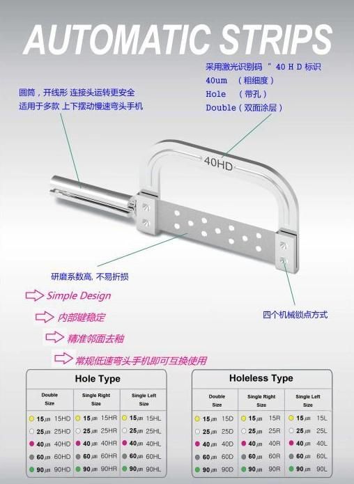 4: 1 Reciprocating Interproximal Stripping Contra Angle Handpiece