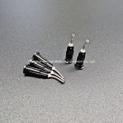 Disposable Pre-Bent Irrigation Needle Tips Black