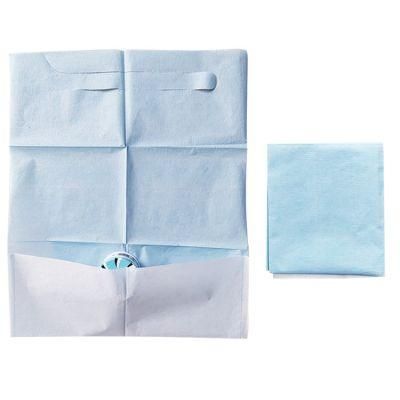 High Quality Paper+Plastic Medical Waterproof Disposable Dental Bibs with Hole