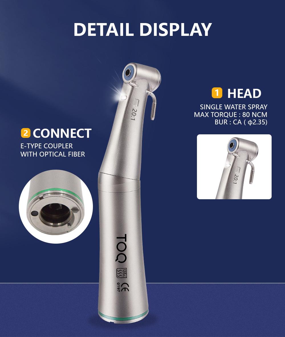 Ceramic Bearing 20: 1 Implant Fiber Optic Contra Angle Dental Handpiece