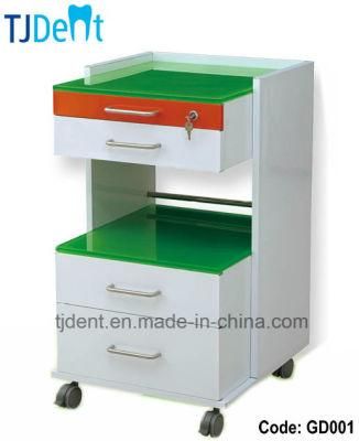 Stainless Steel Movable with Power Supply Socket Tempered Glass Top Dental Clinic Cabinet