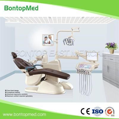 OEM ODM Hospital Electric Multi-Function Colorful Dental Unit Dental Chair with Touch Button Control System and LED Sensor Operating Light