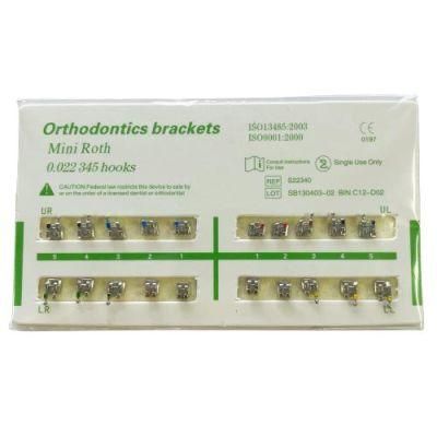 Standard Edgewise Mbt Roth Dental Metal Orthodontic Brackets