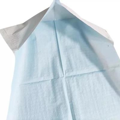 China Factory Price Dental Disposable Waterproof Comfortable Paper Disposable Dental Apron with Pocket