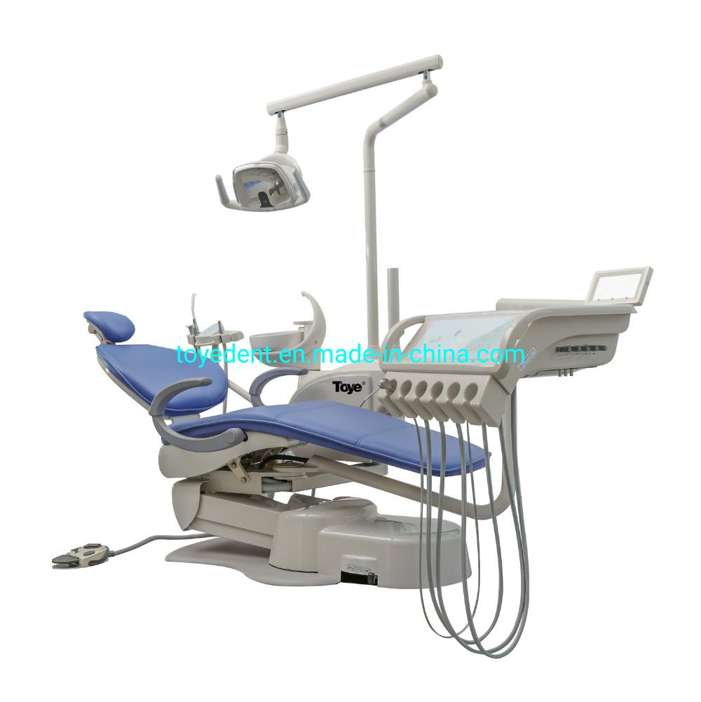 Electronic Dental Chair Colorful Adjustable Dental Unit Leather Dental Chair