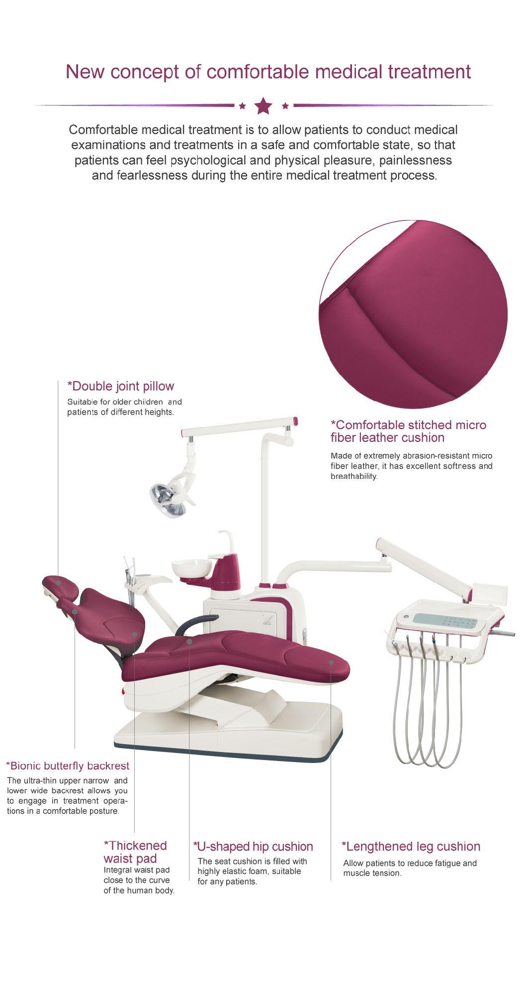 Colorful Dental Chair with Down Handing Tray