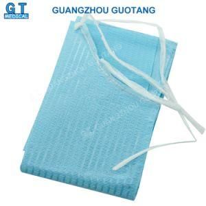 Disposable Water-Resistant Scarf Neckerchief Oral Hygiene Dental Bibs with Tie