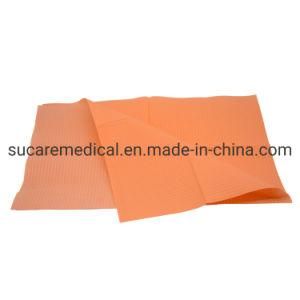 Orange Color 3ply Disposable Dental Clinic Waterproof Bibs