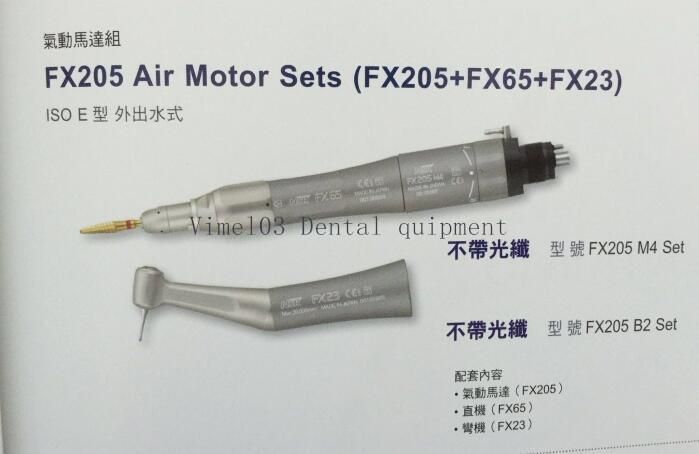 Dental Low Speed Handpiece Kit Straight Contra Push Air Motor