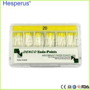 Dental Material Ce/ISO/FDA Approved Color Coded Sterilized Htm 02 Taper Dental Absorbent Points