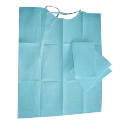 Non Woven Tie Waterproof Paper Apron Dental Disposable Bibs