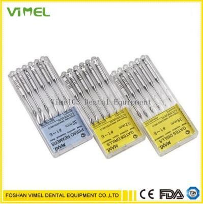 Dental Stainless Steel Endodontic Drills of Screw Post #1-#6 Reamers