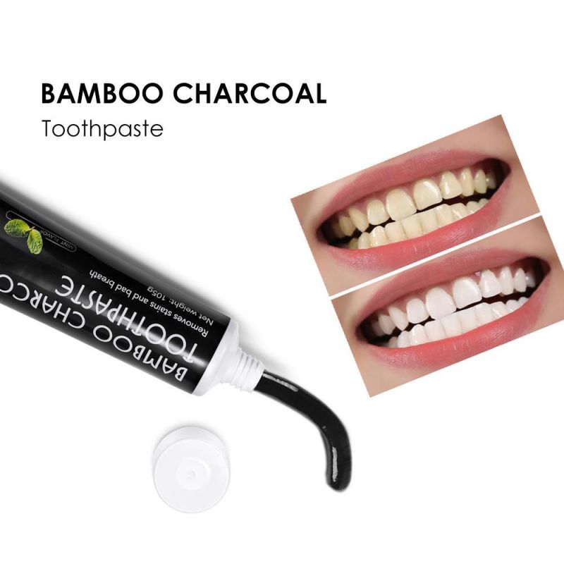 Daily Use Fluorid Free Mint Flavor Bamboo Charcoal Teeth Whitening Toothpaste