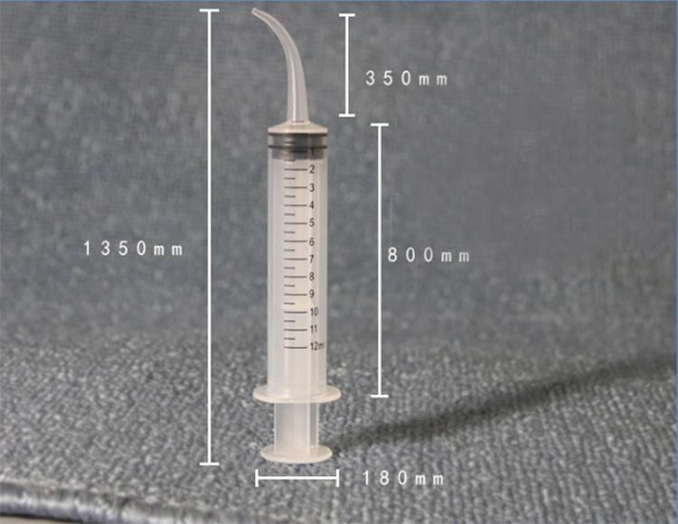 12cc Dental Disposable Injection Irrigation Curved Syringes with Scale