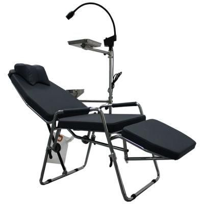 Portable Folding Dental Chair Unit with Air Compressor for Dental Clinic