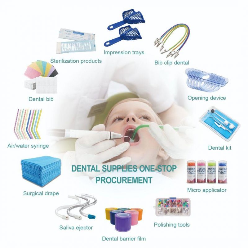Waterproof Disposable Tissue Coated PE Film Dental Bibs