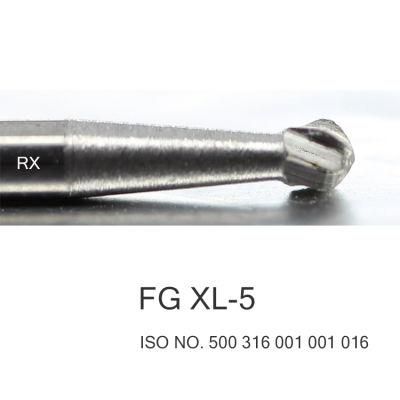 Dental Clinic Burs Round Shape Carbide Drill 25mm Shank FG XL-5