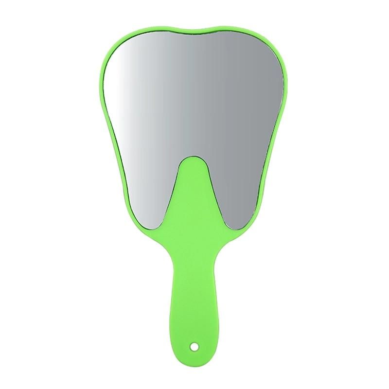 OEM Rainbowl Color Tooth Shape Hand Held Dental Mirror