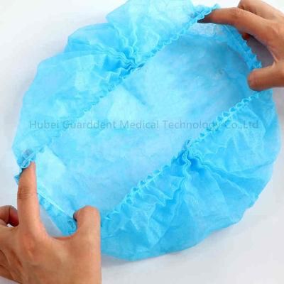 Medical Disposable Non Woven Elastic Round Bouffant Cap