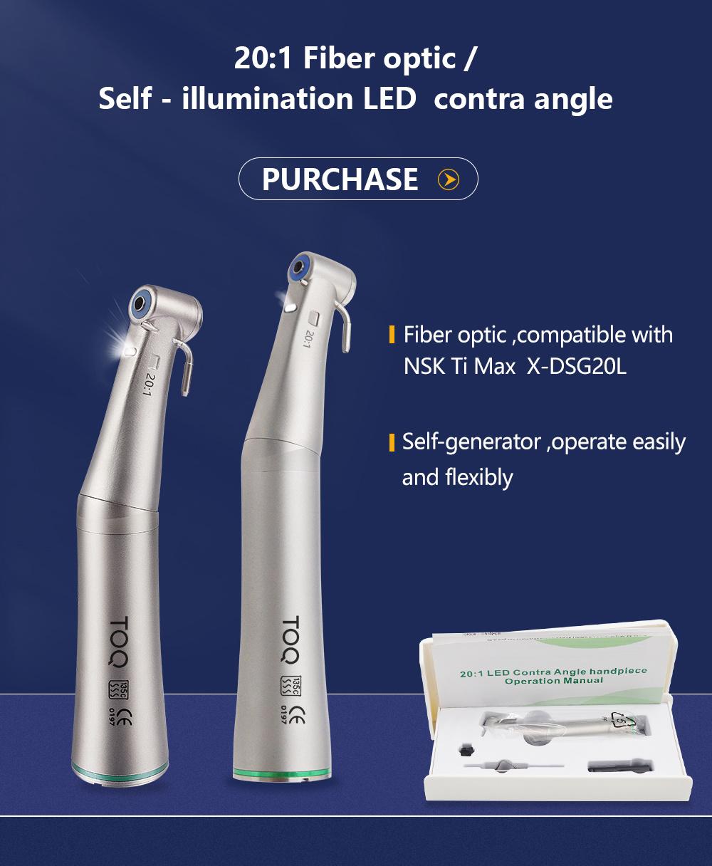 Ceramic Bearing 20: 1 Implant Fiber Optic Contra Angle Dental Handpiece