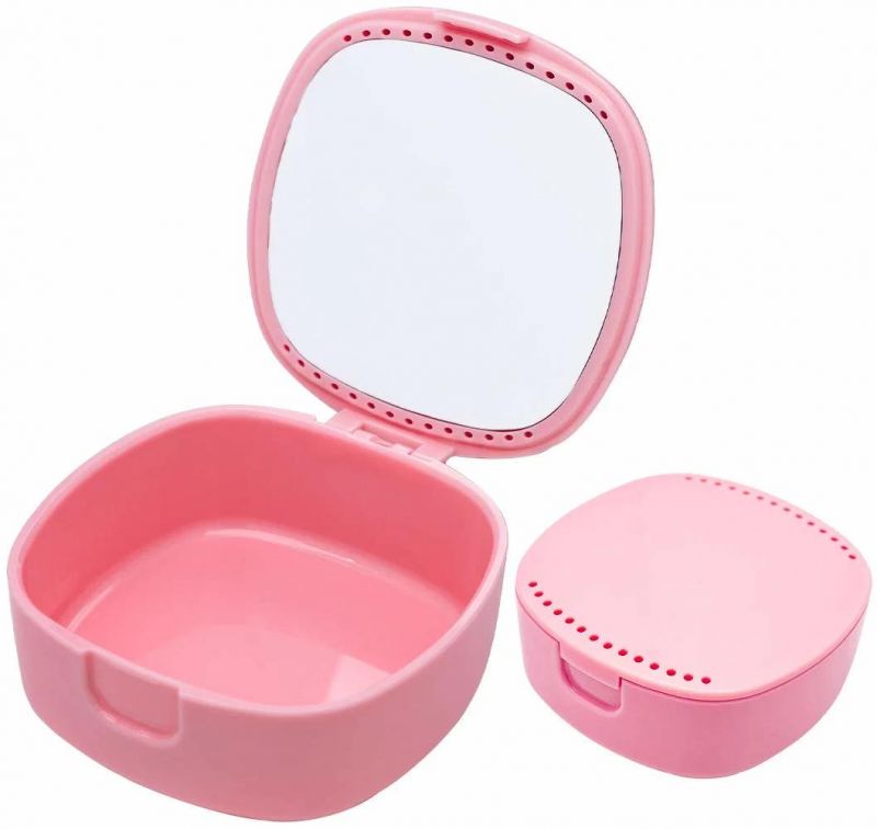 Dental Box with Mirror and Ventination Holes for Retainer Case