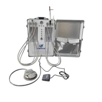 Hochey Medical Equipment Dental Unit Mobile Dental Stainless with 1PC 3-Way Syringe Cleaning Function