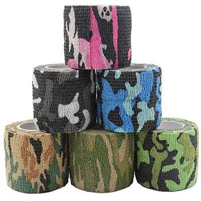 Camo Cohesive Elastic Self Adhesive Tattoo Bandages Tape for Grip Cover and Sports Handle