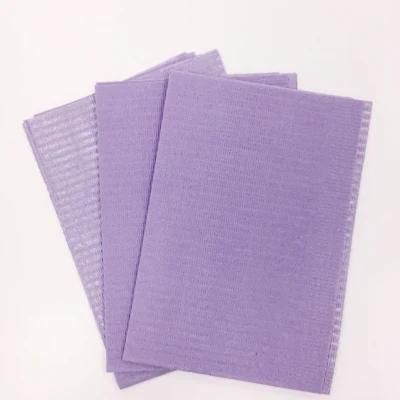OEM Medical Disposable Colorful Two Layers Tissue Paper One Layer Film Dental Bib