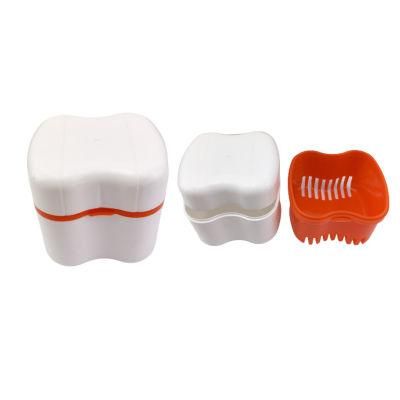 Denture Aligner Retainer Cleaning Drain Box Denture Cleaning Bath Box