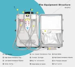 550W Silent Built-in Air Compressor Portable Dental Equipment