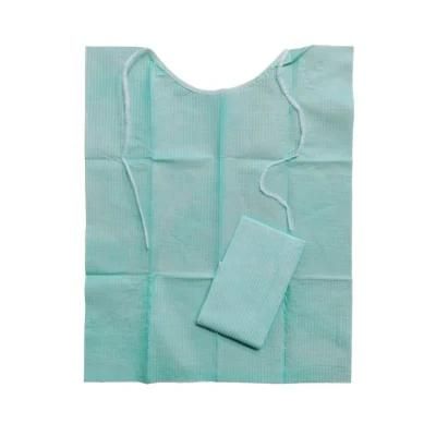 Hot Sale Bib 3ply Dental Consumables Bib Disposable Dental Aprons with Tether