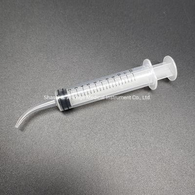 Dental Irrigation Syringes with Curved Tip for Disposable Using