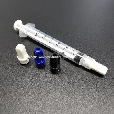 Blue/White/Black Dental Irrigation Syringe Caps
