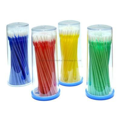 Dental Clinic Disposable Plastic Long Hair Brush Micro Applicator Brushes Long Handle Stick