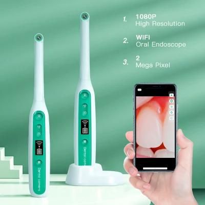 New Fashion IP6X Rechargeable Wireless Mobile Phone 1080P Dental Camera with 8 LEDs