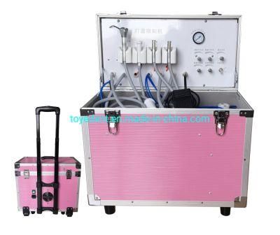 Pink Color Dental Equipment Portable Dental Unit Mobile Unit