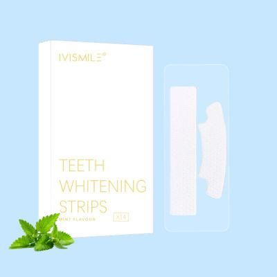 14 Pouches Mint Flavor Advanced Teeth Whitening Strips Private Label