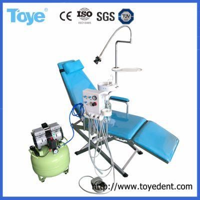 Luxury Type-Folding Portable Patient Dental Folding Chair with Turbine