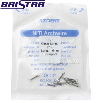 Azdent 10PCS/Pack Dental Orthodontic 0.010X6mm Size Closed Coil Spring