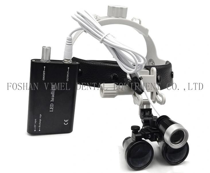 Dental Surgical LED Headlamp Head-Mounted 3.5X Magnifier Loupe