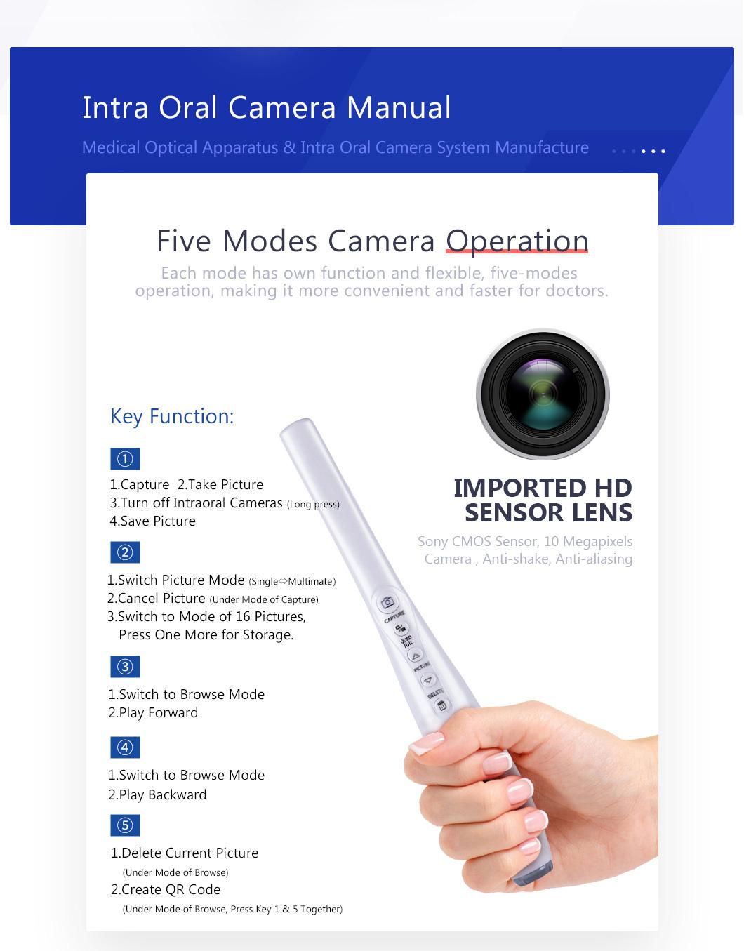 Da-100 Dental Equipment: Intraoral Camera and 17-Inch Monitor