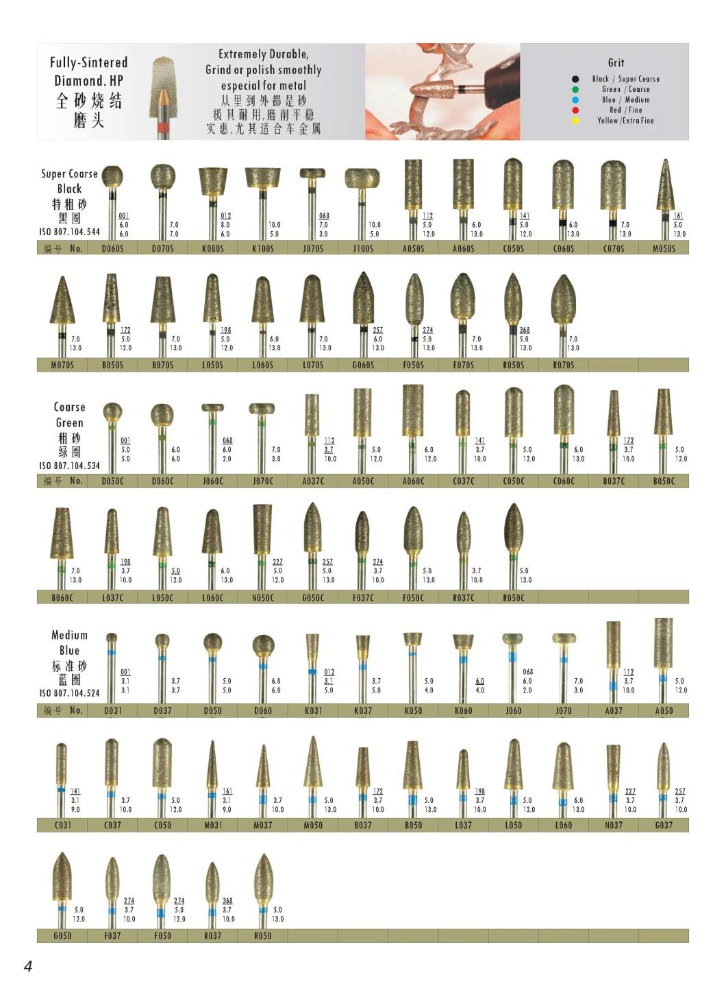 2.35mm 70-1500 Meshes Durable Sintered Diamond Bur