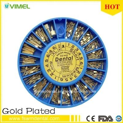 Dental screw Implant Gold Plated Screw Posts