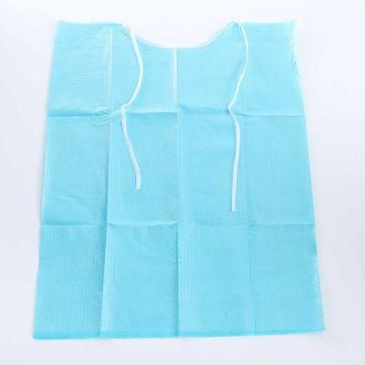 Cheap Disposable Blue Dental Bib with String for Teeth Whitening